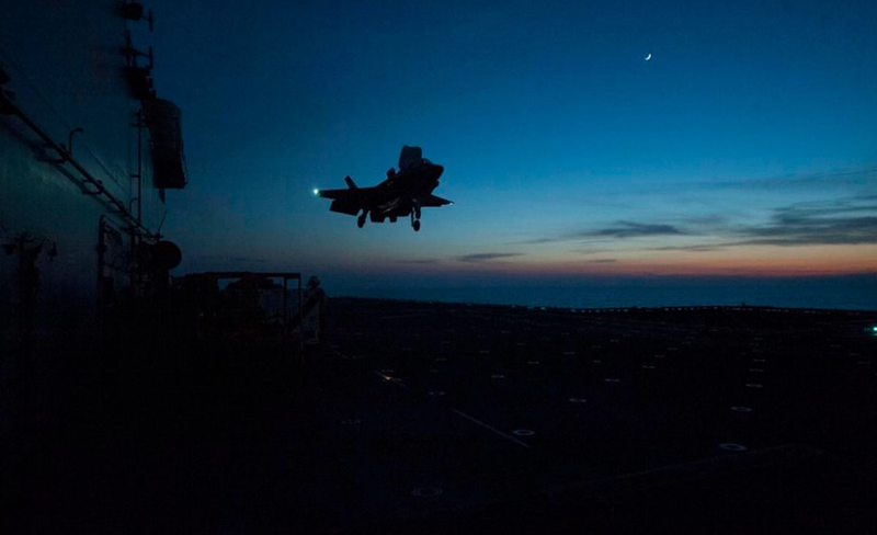 Illustration for article titled F-35B Passes Shipboard Night Flying Phase During Operational Trials